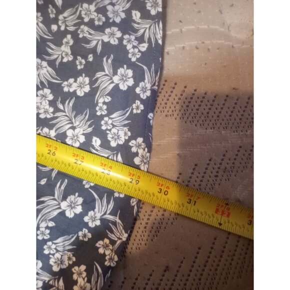 New Hawker Rye Mens Large L Button Down Shirt Blue Floral Cotton Regular Fit NWT - Picture 14 of 14